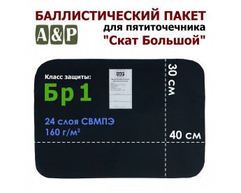 Баллистический пакет для пятиточечника "Скат Большой". Класс защитной структуры Бр 1.