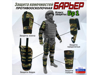 Комплект противоосколочной защиты "Барьер". Класс защиты Бр 1. Цвет: камуфляж.
