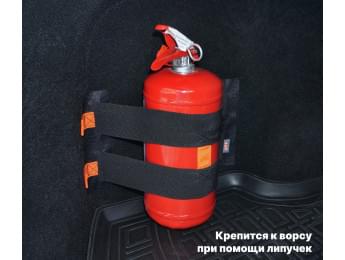 Багажный ремень "Вертикаль" для огнетушителя. Для ворса. Цвет: черный.