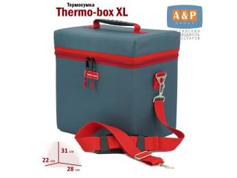 Термосумка "Thermo-box" (Термо-бокс). Размер XL. Цвет: маренго с красной окантовкой.
